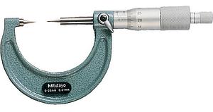 Point Micrometer 0-25MM w/o Carbide Tips 30 Degree