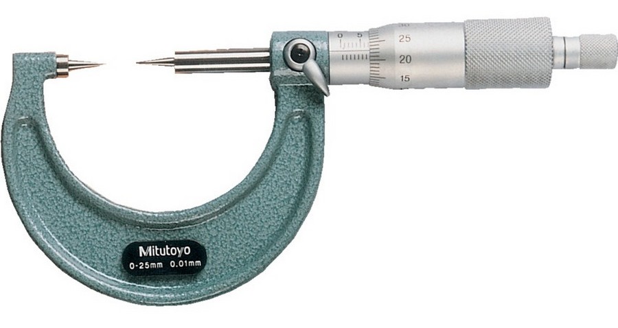 Point Micrometer 0-25MM w/o Carbide Tips 30 Degree