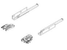 TANDEM RUNNER NL 400MM FULL EXTENSION 30KG WITH LOCKING BRACKET, COMPATIBLE WITH TIP-ON