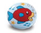 FURNITURE KIDS KNOB PORCELAIN FISH