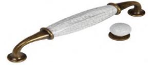 FURNITURE KNOB ZINC ALLOY ANTIQUE BRASS PORCELAIN CRACK FINISH