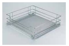 VEGETABLE BASKET INNER FRONT PULL OUT FOR CABINET WIDTH 450MM (SAPPHIRE CHROME)