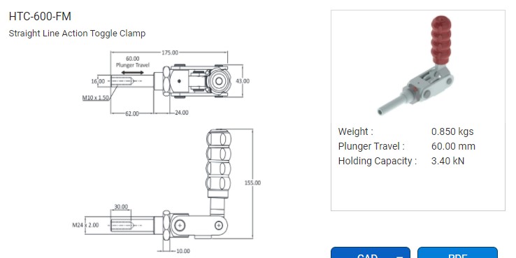 TOGGLE CLAMP PAH-1515