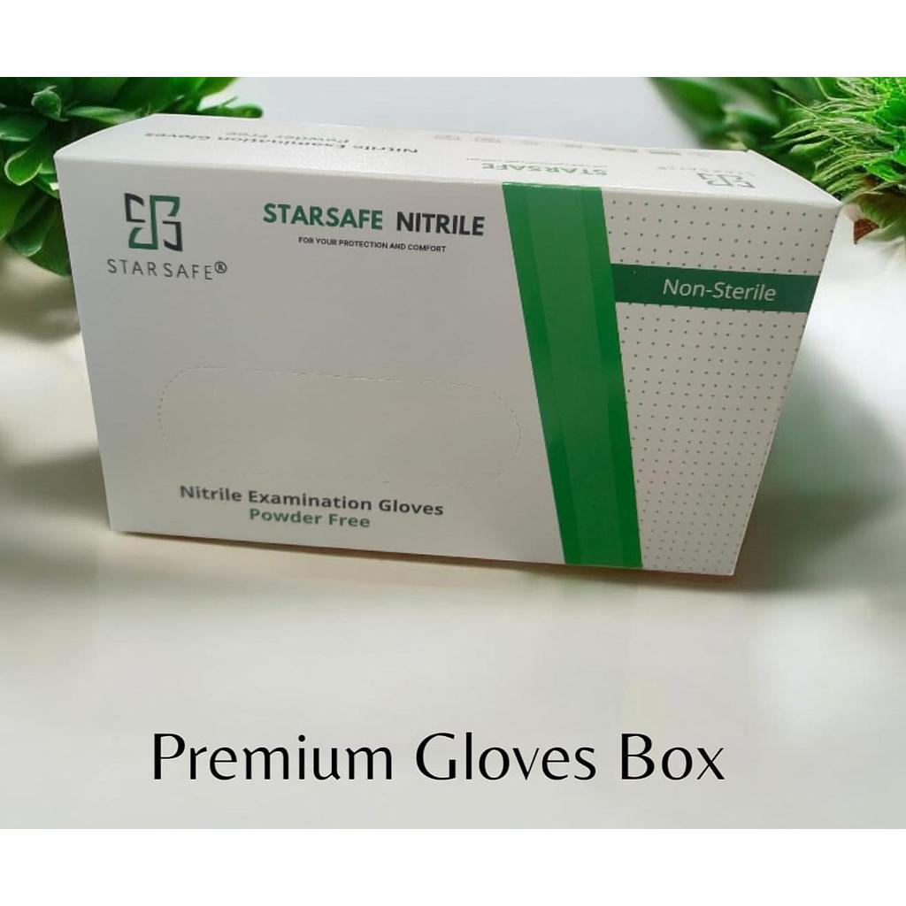 NITRILE EXAMINATION GLOVES 5.5ML BLUE (SIZE - L)