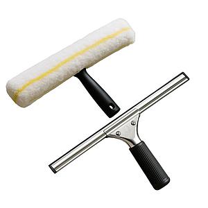 GLASS WASHER AND SS SQUEEGEE T-BAR WITH CLOTH
