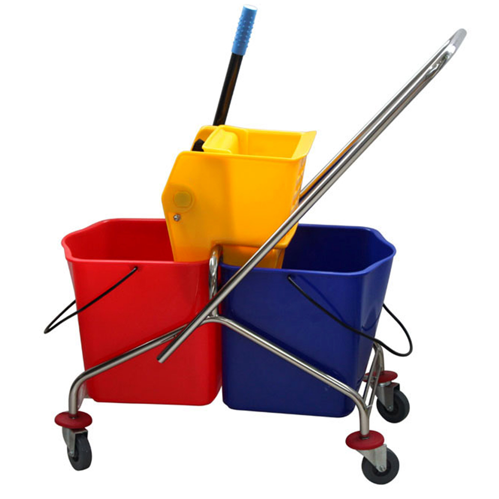 WRINGER TROLLEY DOUBLE BUCKETS