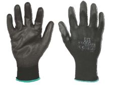 PU COATED GLOVES / BLACK SIZE 9