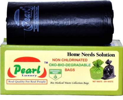 BIODEGRADABLE GARBAGE BAG 20 MICRONS - BLACK 19X21 (30PCS/PACKET)