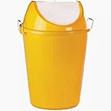 PLASTIC SWING LID DUSTBIN 80 LTR - YELLOW