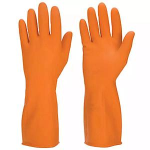INDUSTRIAL RUBBER HAND GLOVES ORANGE