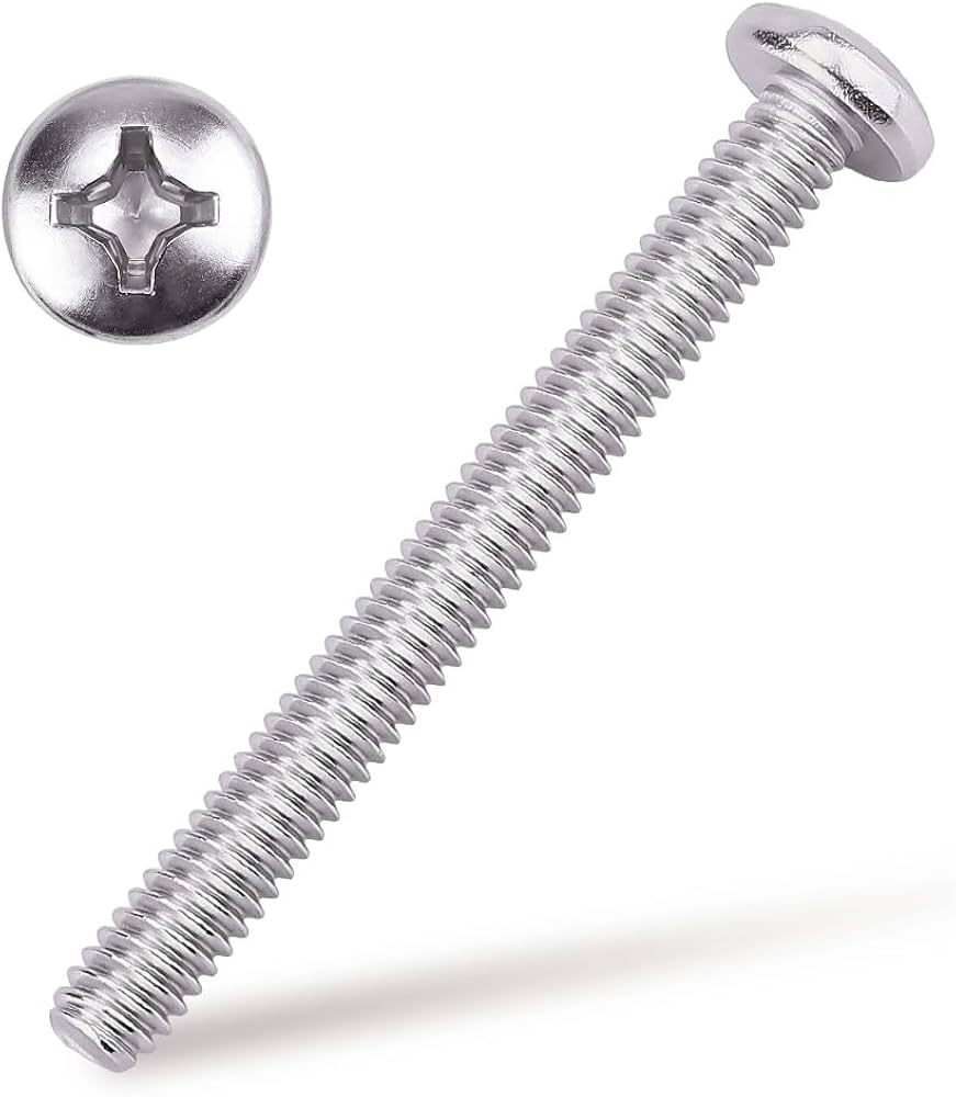 PASSIVATED 18-8 SS PAN HEAD PHILLIPS SCREW 8-32 THREAD, 4INCH LONG (Pack of 10)