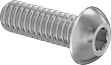 18-8 SS Button Head Hex Drive Screw 8-32 Thread Size 1-1/2 Long (Pck of 100)