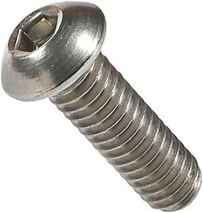 18-8 SS Button Head Hex Drive Screw 6-32 Thread Size 3/8 Long (Pck of 100)