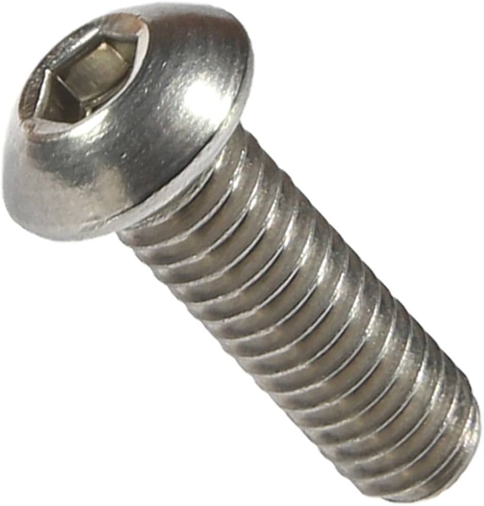 18-8 Stainless Steel Button Head Hex Drive Screw 10-32 Thread 2-1/2 Long (Pack of 10 each)