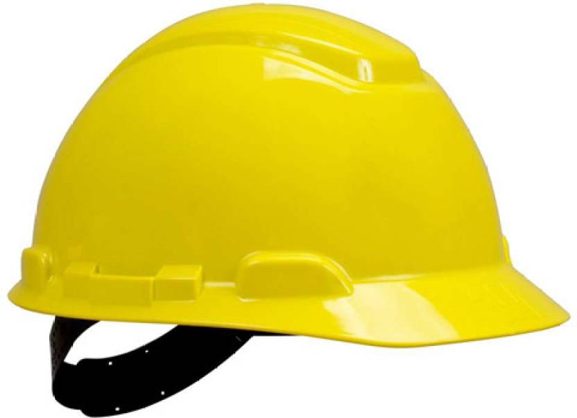 SAFETY HELMET WITH RACHET TYPE ADJUSTMENT - YELLOW