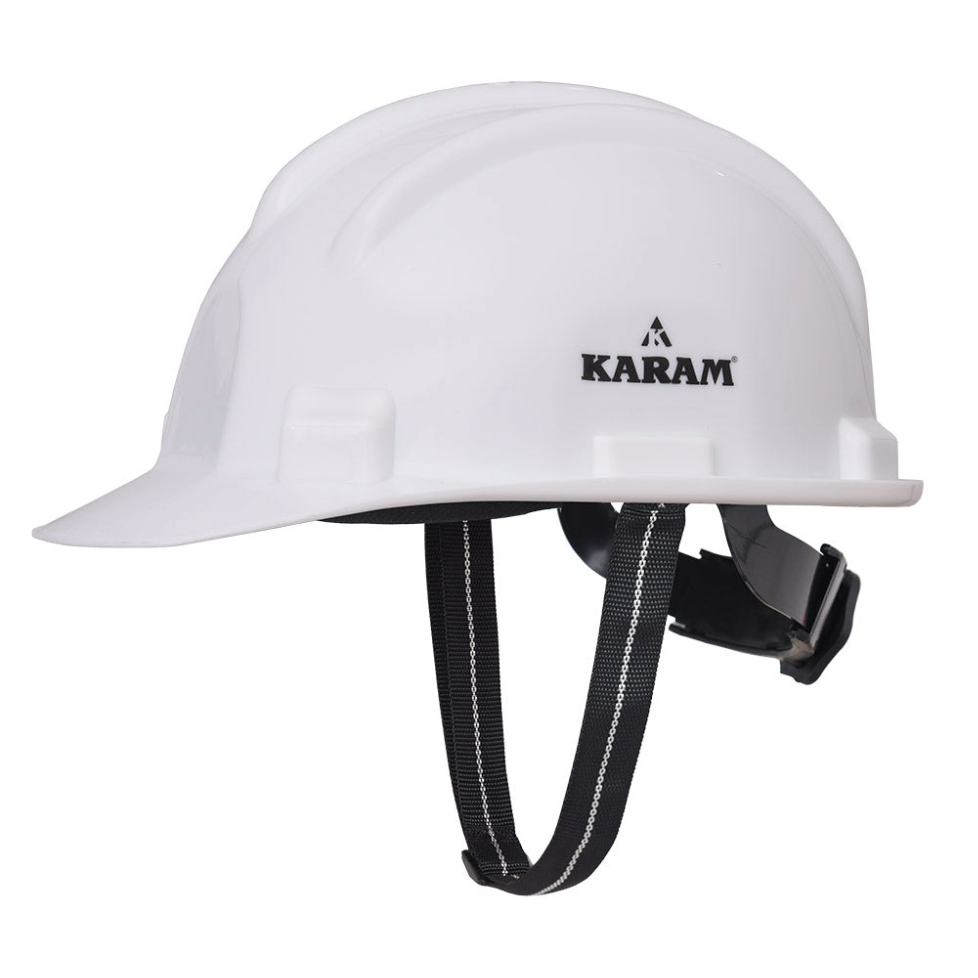 SAFETY HELMET WITH RACHET TYPE ADJUSTMENT - WHITE