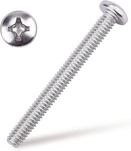 10-32_ 5-8_PASSIVATED 18-8 STAINLESS STEEL PAN HEAD PHILLIPS SCREW (Pack of 100)