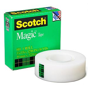 Scotch Magic Tape Dispenser, 19 mm x 32.9 m (810 Series)